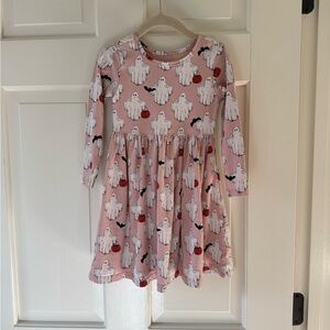Pink Chicken Ghost Print Dress